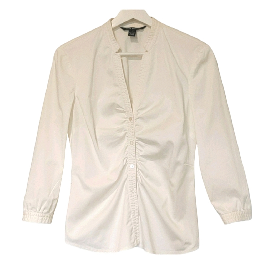 🎈Club Monaco Ruched Front Dress Shirt